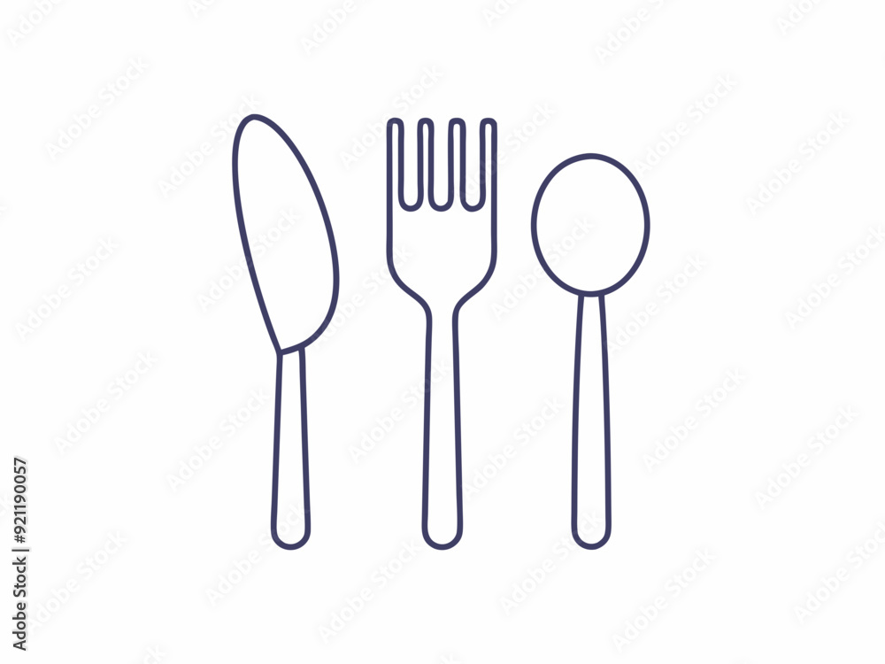 continuous single line drawing of cutlery, fork, knife and spoon, line art vector illustration
continuous single line drawing of cutlery, fork, knife and spoon, line art vector illustration