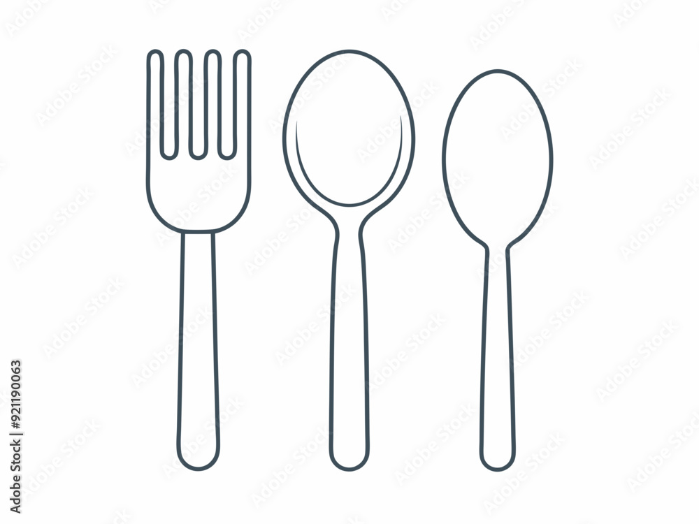 continuous single line drawing of cutlery, fork, knife and spoon, line art vector illustration
continuous single line drawing of cutlery, fork, knife and spoon, line art vector illustration