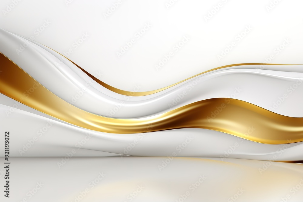Abstract white and gold wavy background, elegant design. Abstract white and gold wavy background, elegant design.