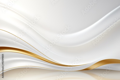 Wallpaper Mural Abstract white background with elegant golden lines. Torontodigital.ca