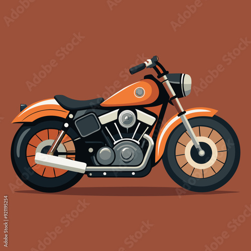 motorcycle on white background