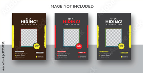  We are hiring job vacancy Flyer social media post banner design template. We are hiring job vacancy square web banner design..