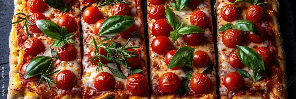 Enjoy a delicious and classic Margherita Pizza that is freshly baked to perfection and delightful Enjoy a delicious and classic Margherita Pizza that is freshly baked to perfection and delightful