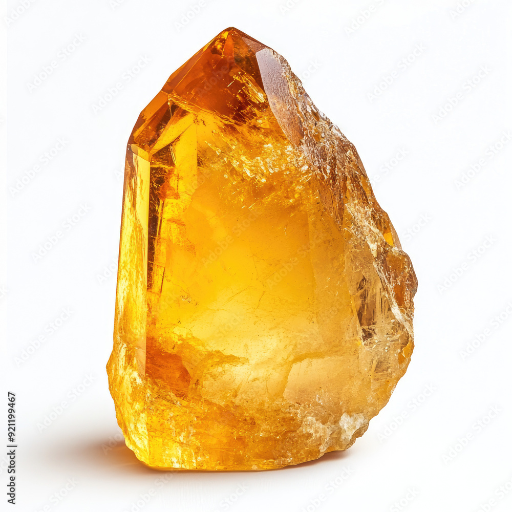 Detailed View of a Sparkling Citrine in Studio Detailed View of a Sparkling Citrine in Studio