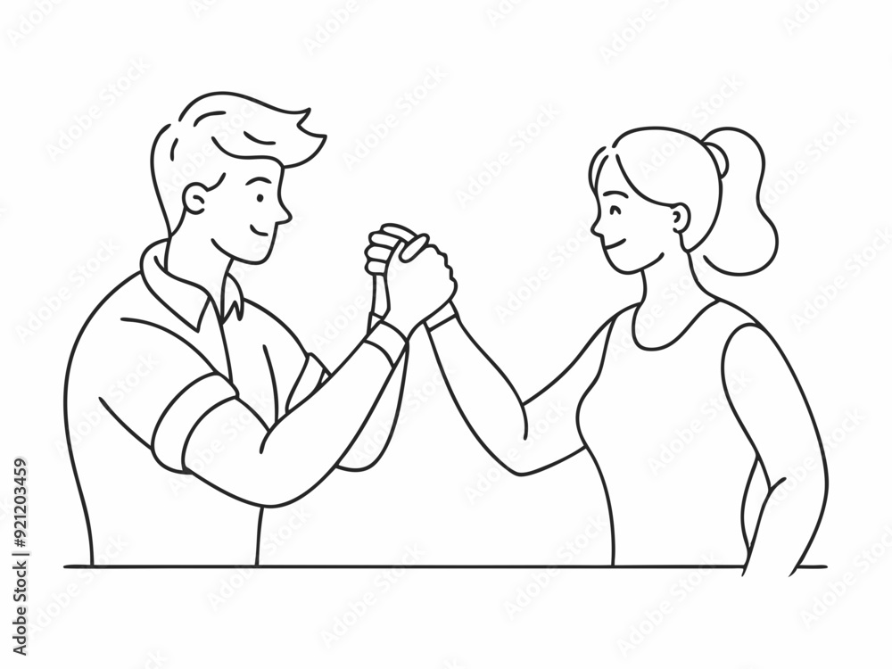 continuous single line drawing of two people doing a fist bump, line art vector illustration
continuous single line drawing of two people doing a fist bump, line art vector illustration