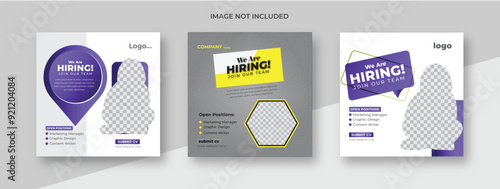  We are hiring job vacancy Flyer social media post banner design template. We are hiring job vacancy square web banner design..