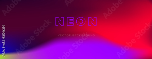 Blurred ambient vector background in neon vibrant colors.