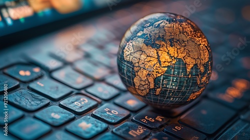 Global Network Connection on Laptop Keyboard.