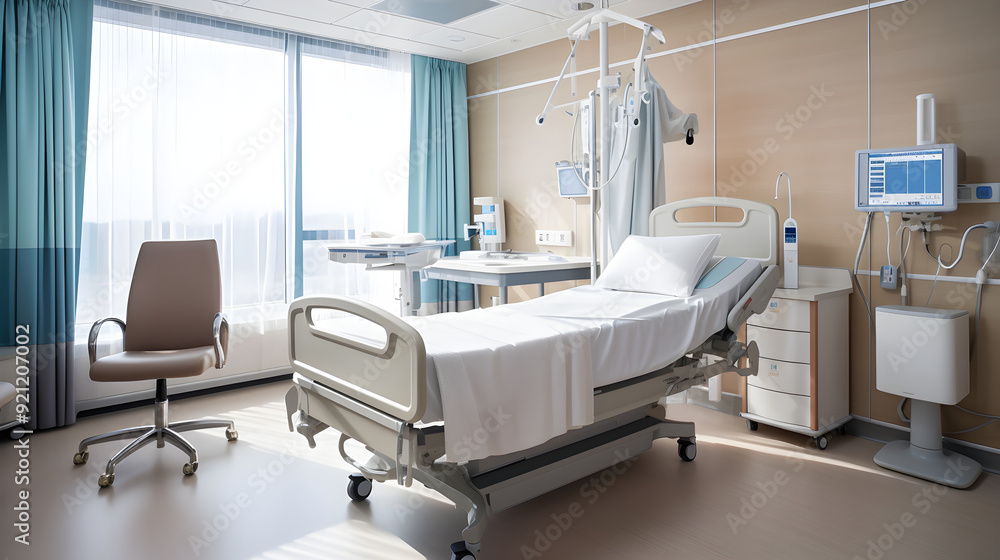 Picture of a General Practitioner's Examination Room in a Modern Hospital Setting Picture of a General Practitioner's Examination Room in a Modern Hospital Setting