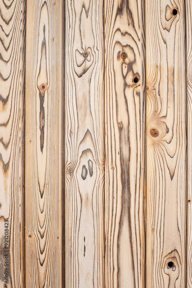 Fototapeta premium oak boards vertical background close-up. Natural wood texture.