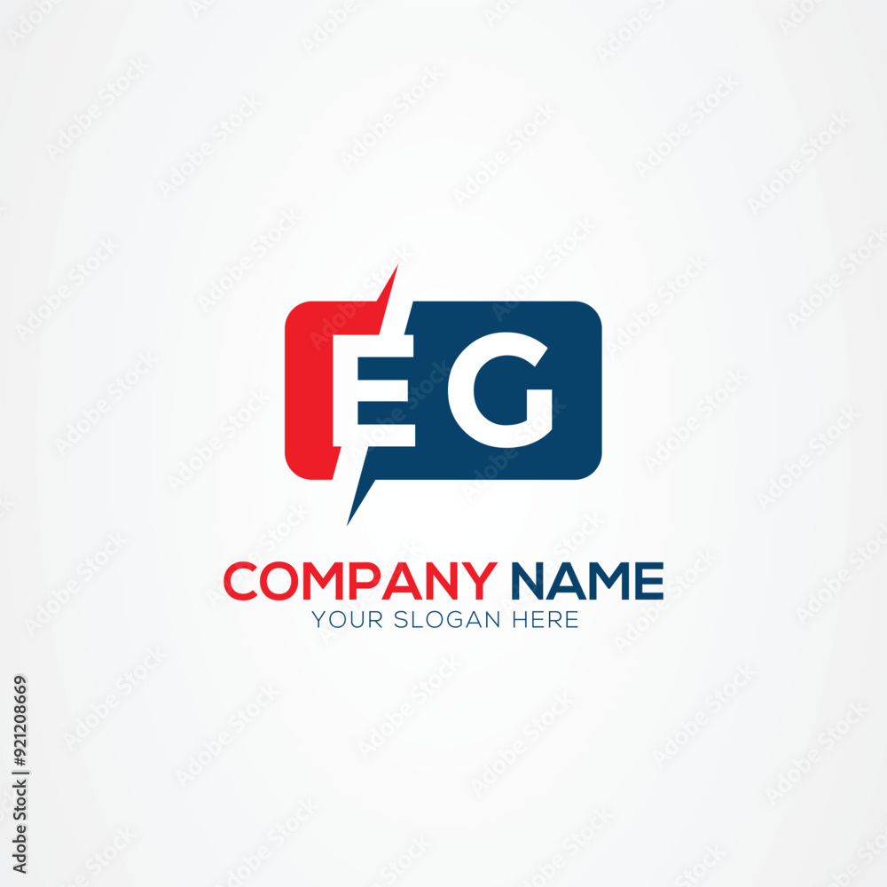 EG or GE Creative Modern Letters Logo Design Element EG or GE Creative Modern Letters Logo Design Element