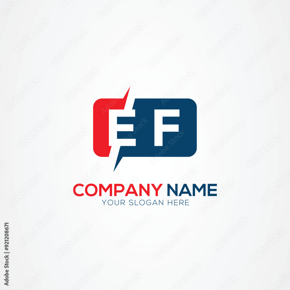 Obraz premium EF or FE Creative Modern Letters Logo Design Element
