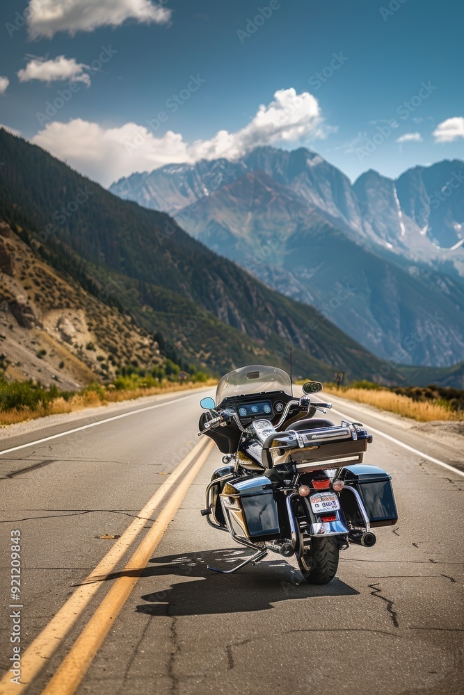 Touring Motorcycle on Scenic Mountain Highway for Durable and Comfortable Long-Distance Travel Touring Motorcycle on Scenic Mountain Highway for Durable and Comfortable Long-Distance Travel