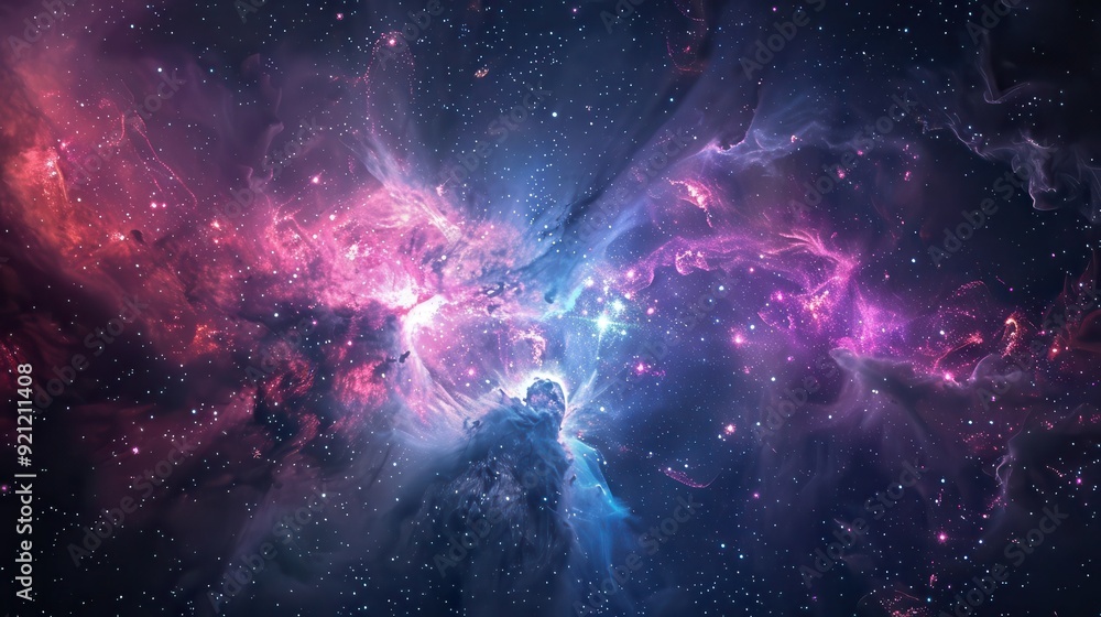 Deep Space. Stunning Universe Landscape with Star Clusters and Nebulae Deep Space. Stunning Universe Landscape with Star Clusters and Nebulae