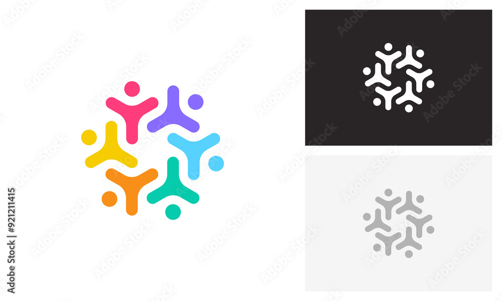 Community logo, teamwork logo design Community logo, teamwork logo design