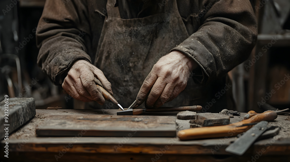 A series of close-up portraits of antique restorers, with tools and aged materials in hand, preserving pieces of history with care.
A series of close-up portraits of antique restorers, with tools and aged materials in hand, preserving pieces of history with care.