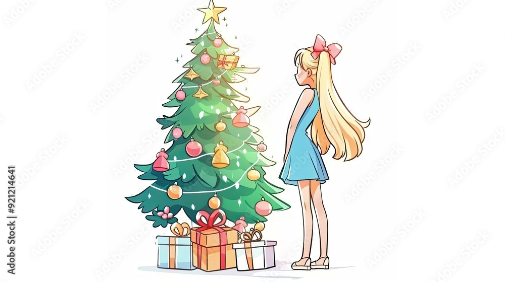A blonde girl with long hair in the back A blonde girl with long hair in the back