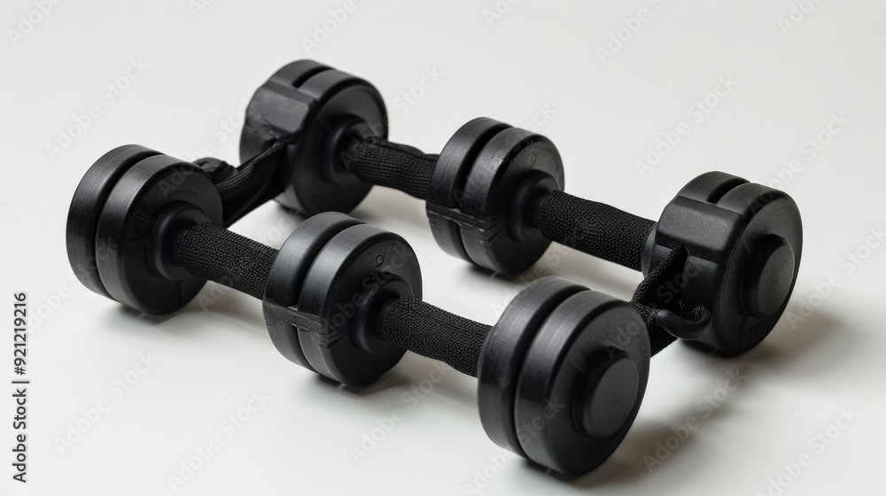 A set of isolated ankle weights, highlighting their use for increasing the intensity of leg workouts. A set of isolated ankle weights, highlighting their use for increasing the intensity of leg workouts.