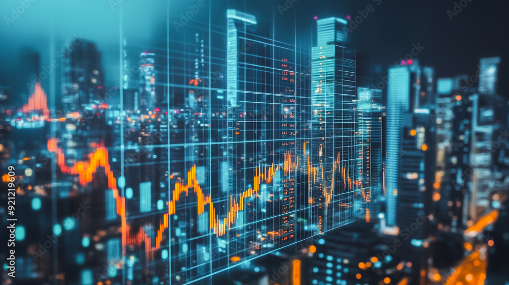 Smart digital city with connection network that is at the cutting edge of innovation in technology and business with bright, modern skyscrapers. Backgrounds for technology and charts and graphs Smart digital city with connection network that is at the cutting edge of innovation in technology and business with bright, modern skyscrapers. Backgrounds for technology and charts and graphs