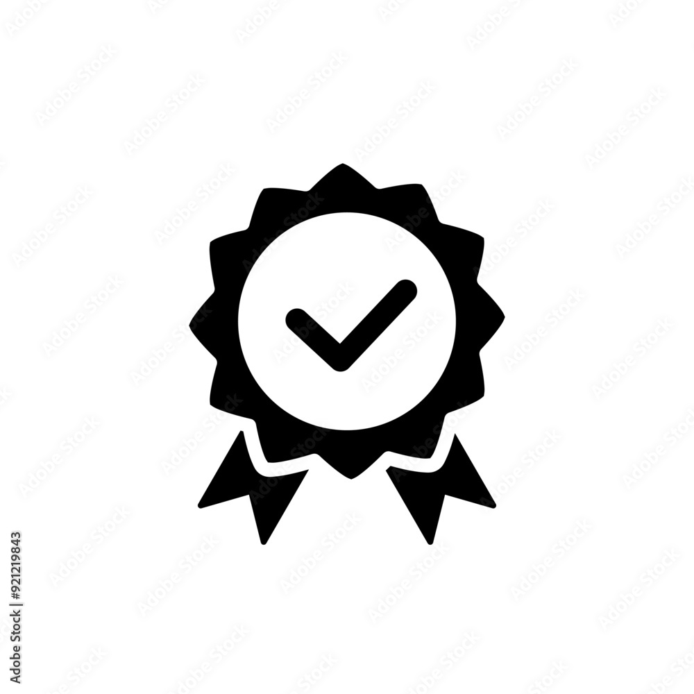 Award icon. Rosette icon. Reward icon on white background Award icon. Rosette icon. Reward icon on white background