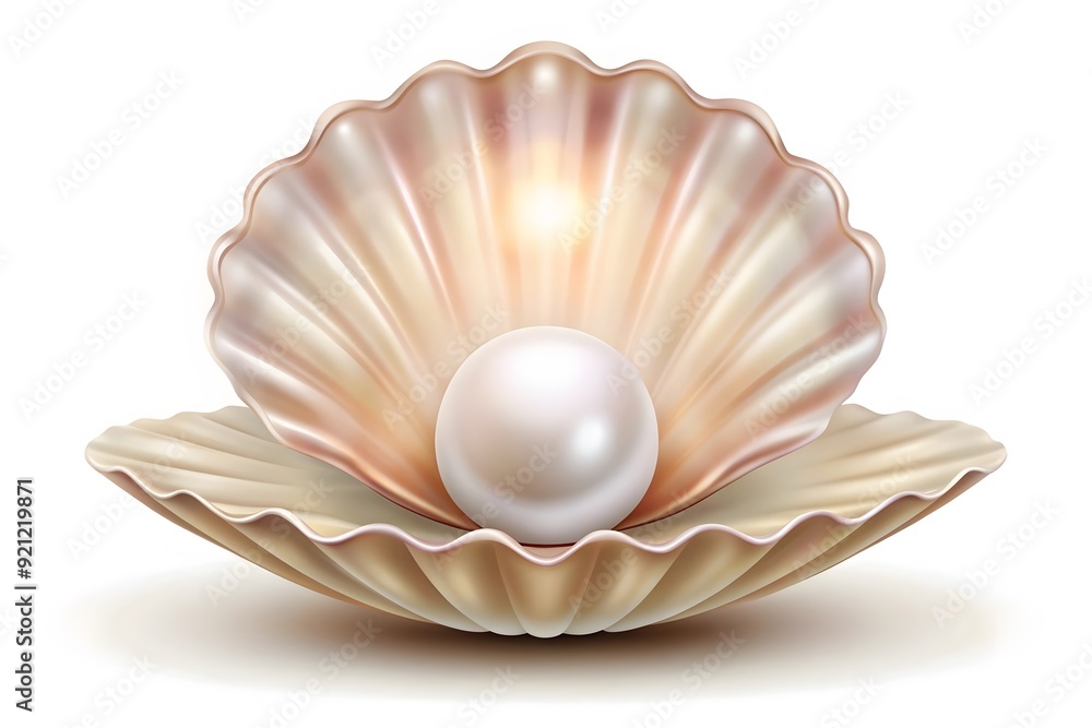 Sea shells with pearl inside. Gem, women's jewelry, nacre bead. For your banner, poster, logo. Sea shell, shiny sea pearl isolated on white background, 3d illustration
Sea shells with pearl inside. Gem, women's jewelry, nacre bead. For your banner, poster, logo. Sea shell, shiny sea pearl isolated on white background, 3d illustration