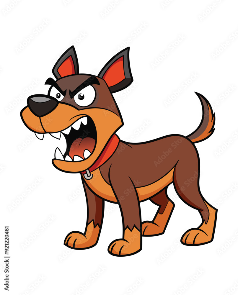 Angry dog cartoon character illustration Angry dog cartoon character illustration
