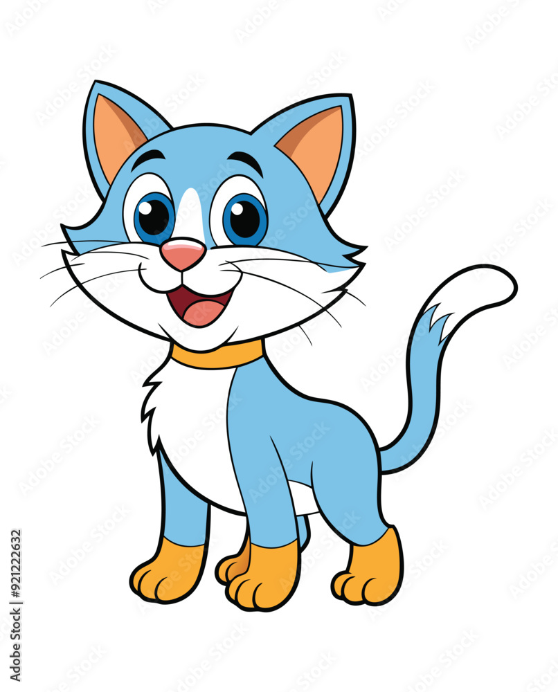 Cute cat cartoon character design illustration Cute cat cartoon character design illustration