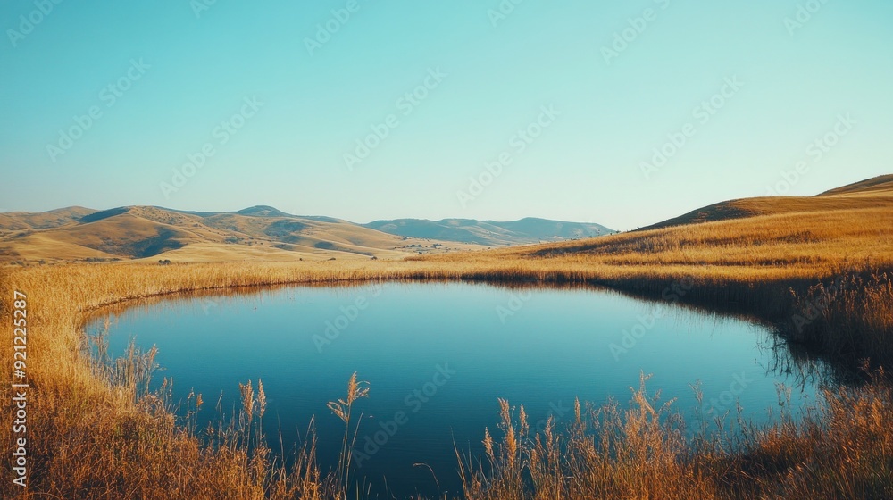A beautiful lake with mountains in the background A beautiful lake with mountains in the background