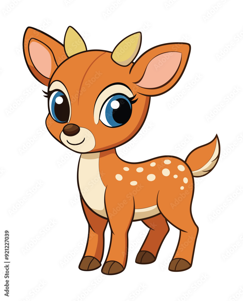 A deer cartoon character design illustration A deer cartoon character design illustration