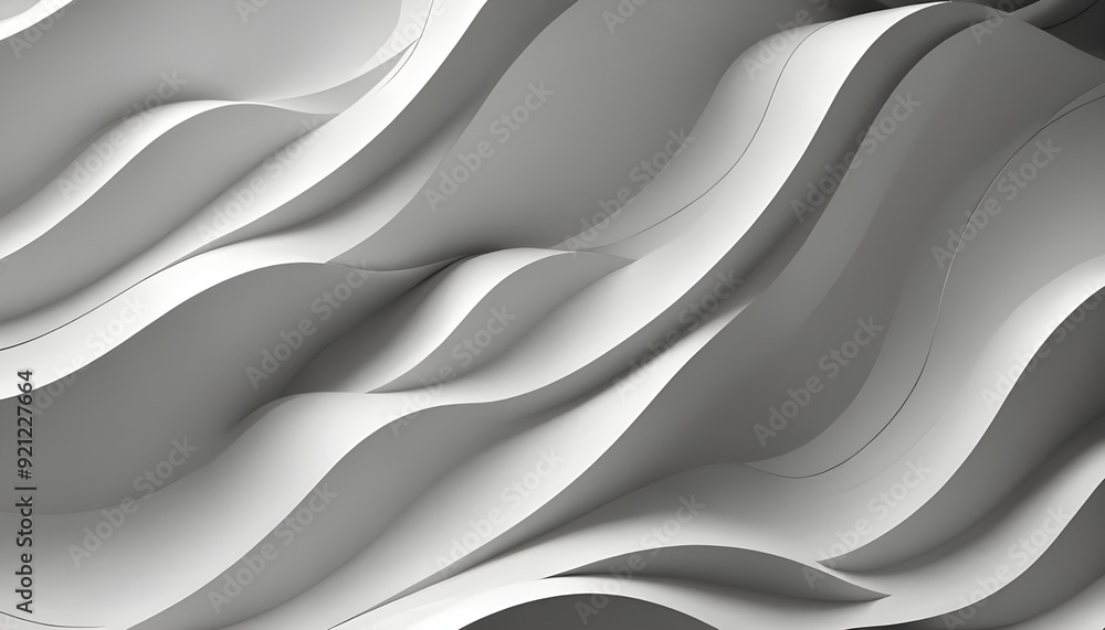 Obraz premium Paint effect. Wavy background. Hand drawn waves. Stripe texture with many lines. Illustration of the pattern of gray lines on white background. 