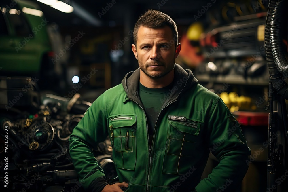 A skilled mechanic stands confidently in an auto repair shop, surrounded by tools and equipment, showcasing expertise in vehicle maintenance. A skilled mechanic stands confidently in an auto repair shop, surrounded by tools and equipment, showcasing expertise in vehicle maintenance.