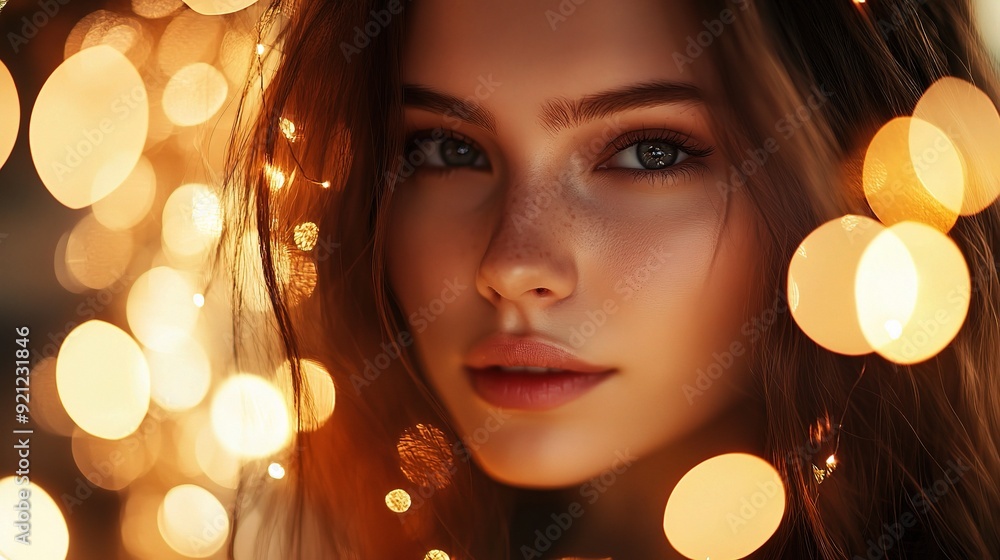 Women portrait with elegant lighting and a blurred background Women portrait with elegant lighting and a blurred background