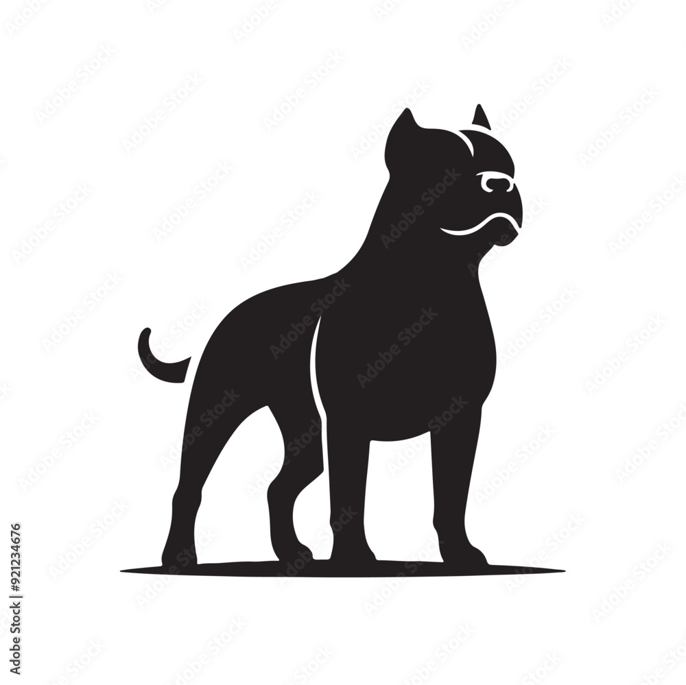 A dog silhouette vector art illustration A dog silhouette vector art illustration