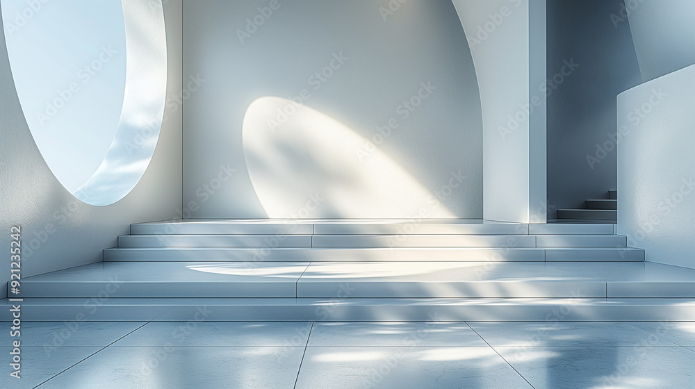 A three archway entrance to a building with a pink and orange color scheme A three archway entrance to a building with a pink and orange color scheme