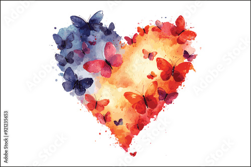 Watercolor love Art,
Love Illustration,
Heart Design,
Butterfly Vector,
Romantic Art,
Nature Illustration,
Love Theme,
Heart Vector,
Watercolor Butterfly,
Artistic Design,
Valentine's Day Art,

