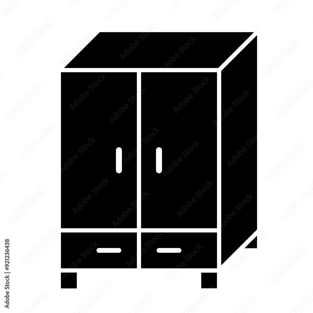 cupboard icon vector simple design illustration cupboard icon vector simple design illustration