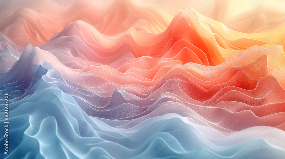 Obraz premium A beautiful blue and gold wave pattern, with the blue