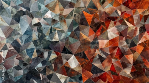 Abstract geometric background with a mosaic of colors.