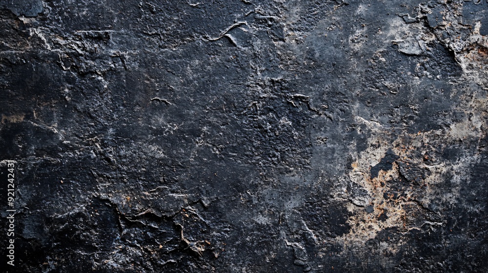 A dark, industrial-style concrete background with deep grooves and weathered textures, ideal for rustic food presentations A dark, industrial-style concrete background with deep grooves and weathered textures, ideal for rustic food presentations