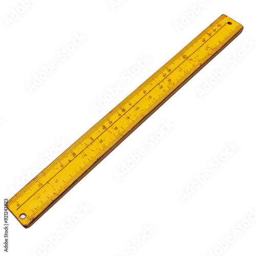 PNG Yellow wooden ruler on a plain surface