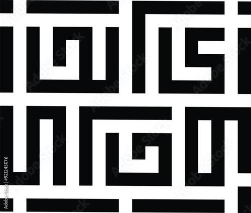 Bangla Kufic design vector