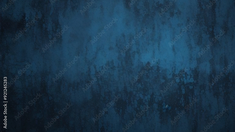Obraz premium Blue background with vintage grunge texture in distressed black stained grunge design