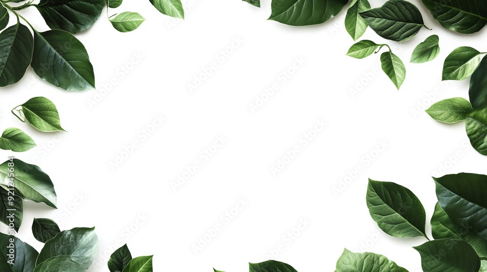 Fototapeta premium Green Leaf Frame