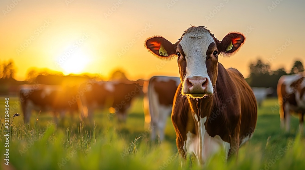 Serene Sunrise with a Cow Serene Sunrise with a Cow