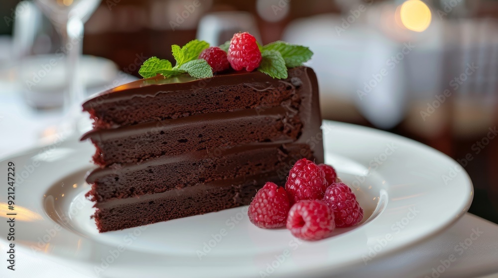 Elegant Layered Dessert with Fresh Cream and Berries Elegant Layered Dessert with Fresh Cream and Berries