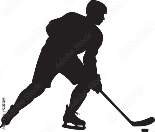 Hockey silhouette vector illustration