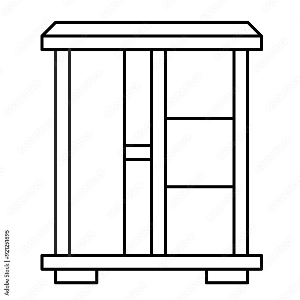 cupboard icon vector simple design illustration cupboard icon vector simple design illustration