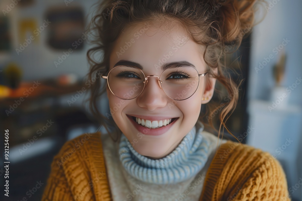 Eyewear: Cheerful Female Student Celebrating Exam Success with Groupmates Eyewear: Cheerful Female Student Celebrating Exam Success with Groupmates