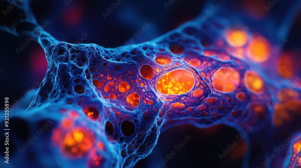 Fluorescence microscopy revealing biological structures in darkfield ...