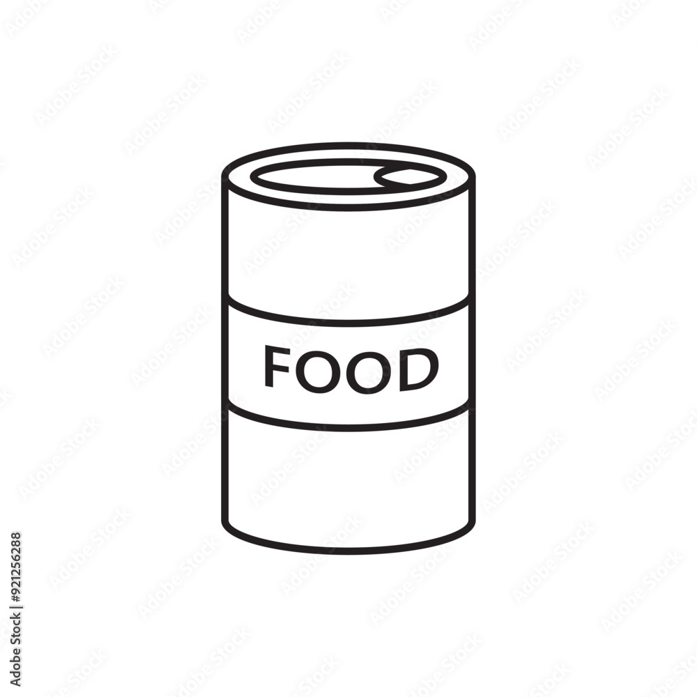 Can food icon design, isolated on white background, vector illustration Can food icon design, isolated on white background, vector illustration